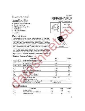 IRFP054NPBF datasheet  